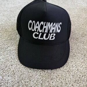 Capital Coachmans Club Black Mesh Trucker Hat Snapback Adjustable One